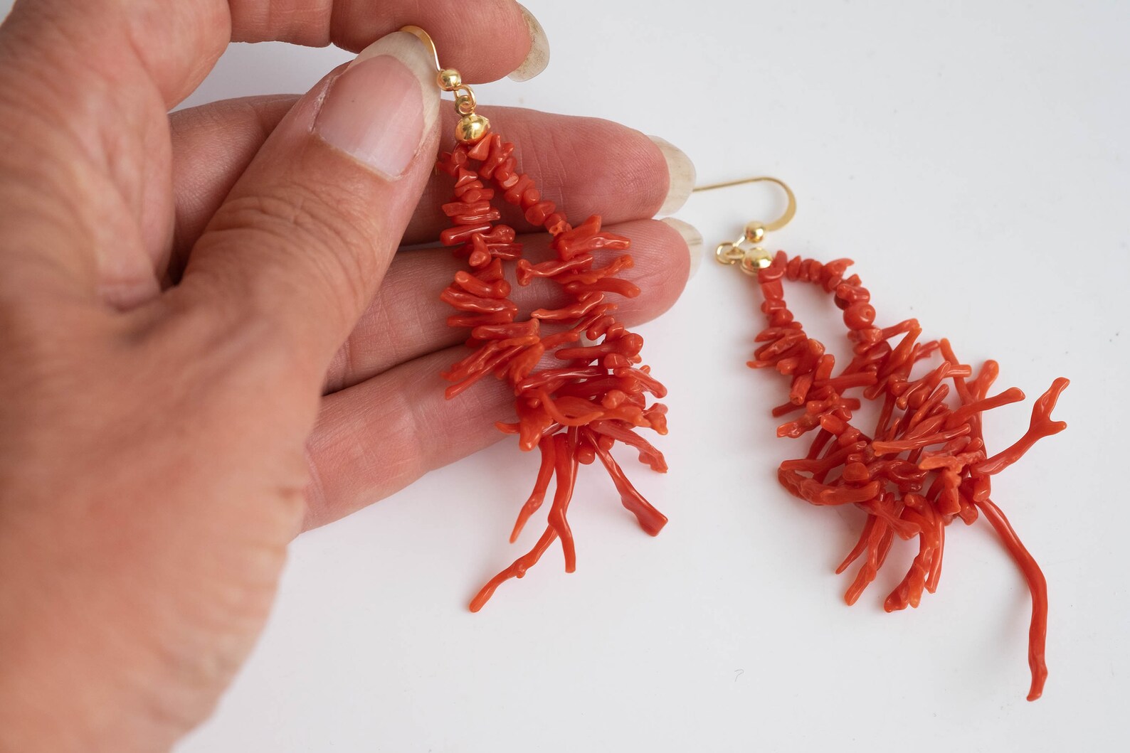 ORECCHINI RAMETTI CORALLO MEDITERRANEO