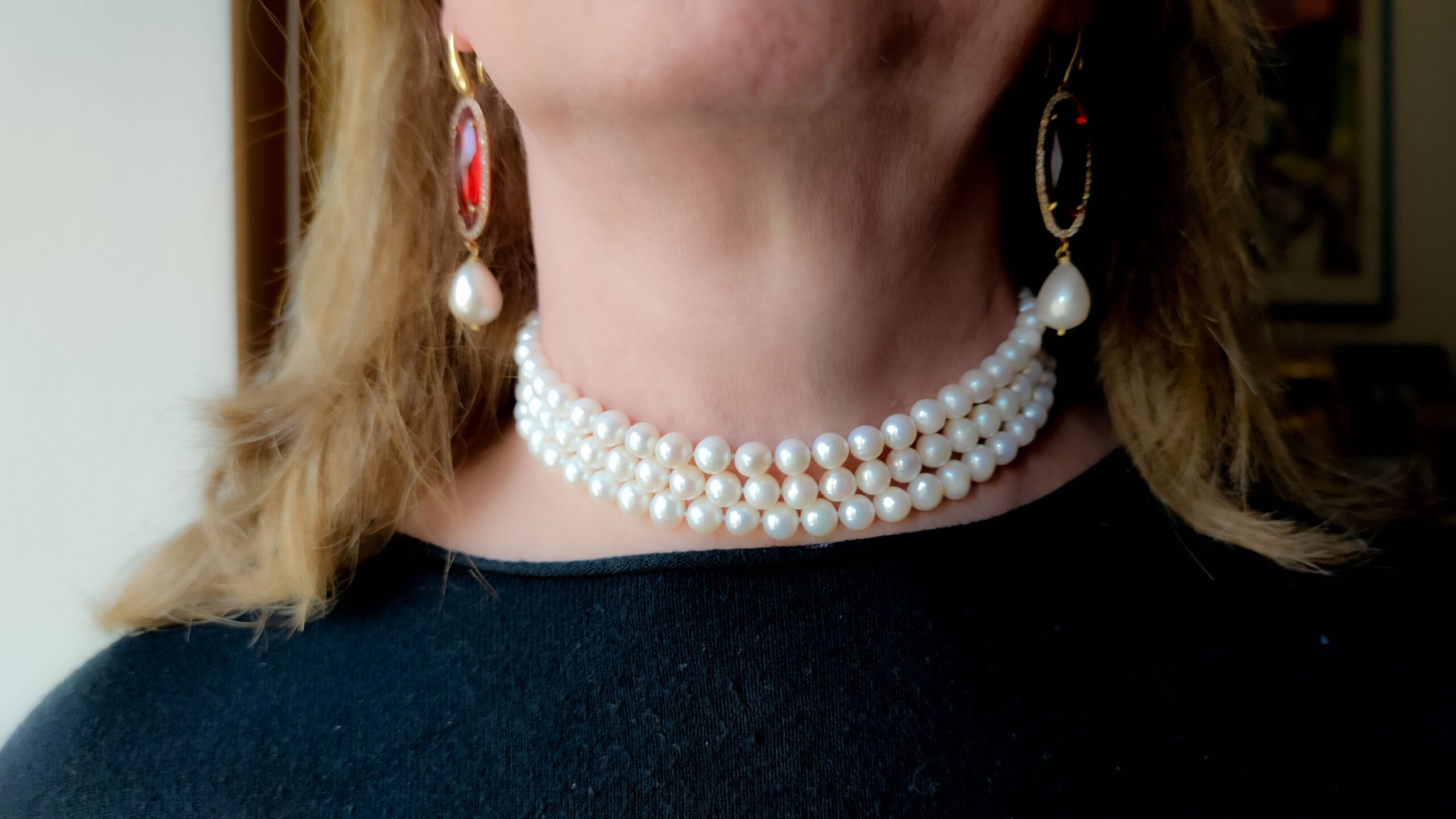 NATURAL PEARL CHOKER NECKLACE