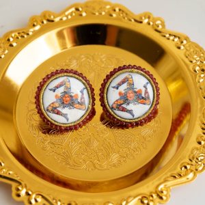 Orecchini Mattonelle Tonde ceramica di Caltagirone Trinacria