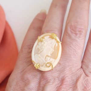 Anello con cammeo di Torre del Greco Argento 925 B