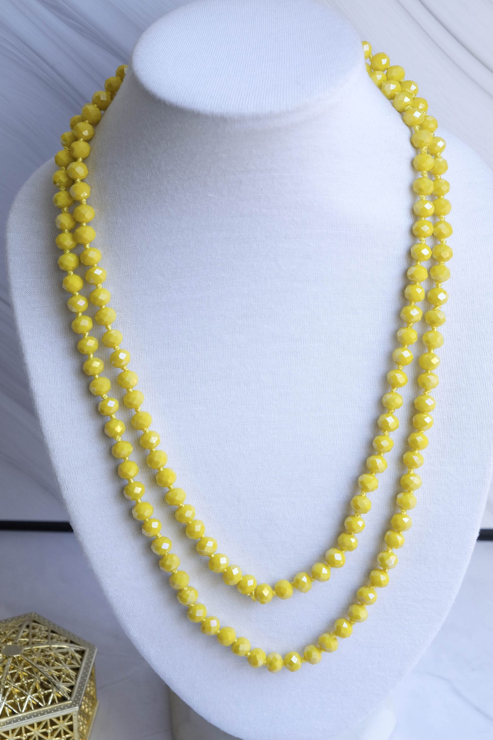 CHARLESTON YELLOW CRYSTAL NECKLACE (1)