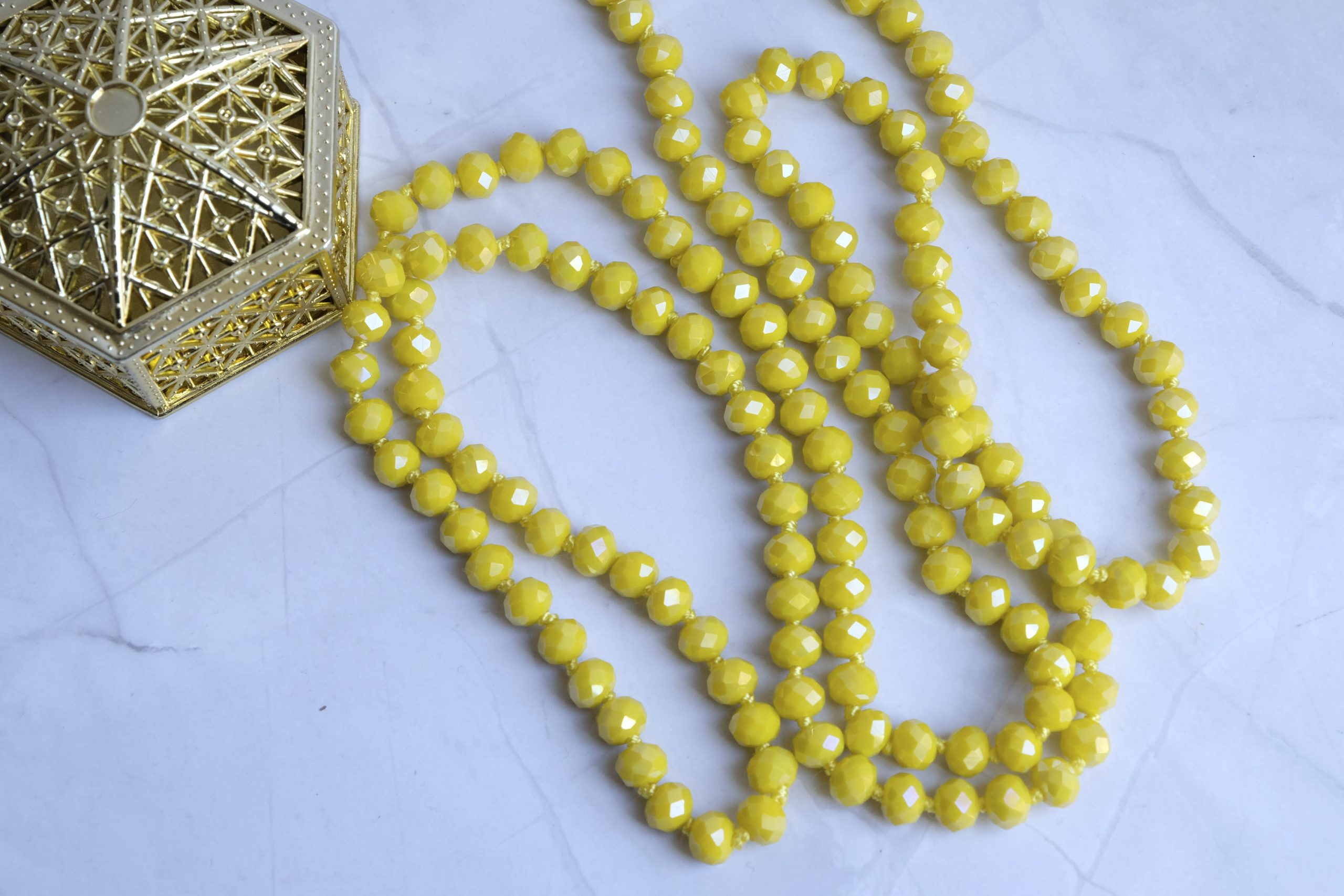 CHARLESTON YELLOW CRYSTAL NECKLACE (2)
