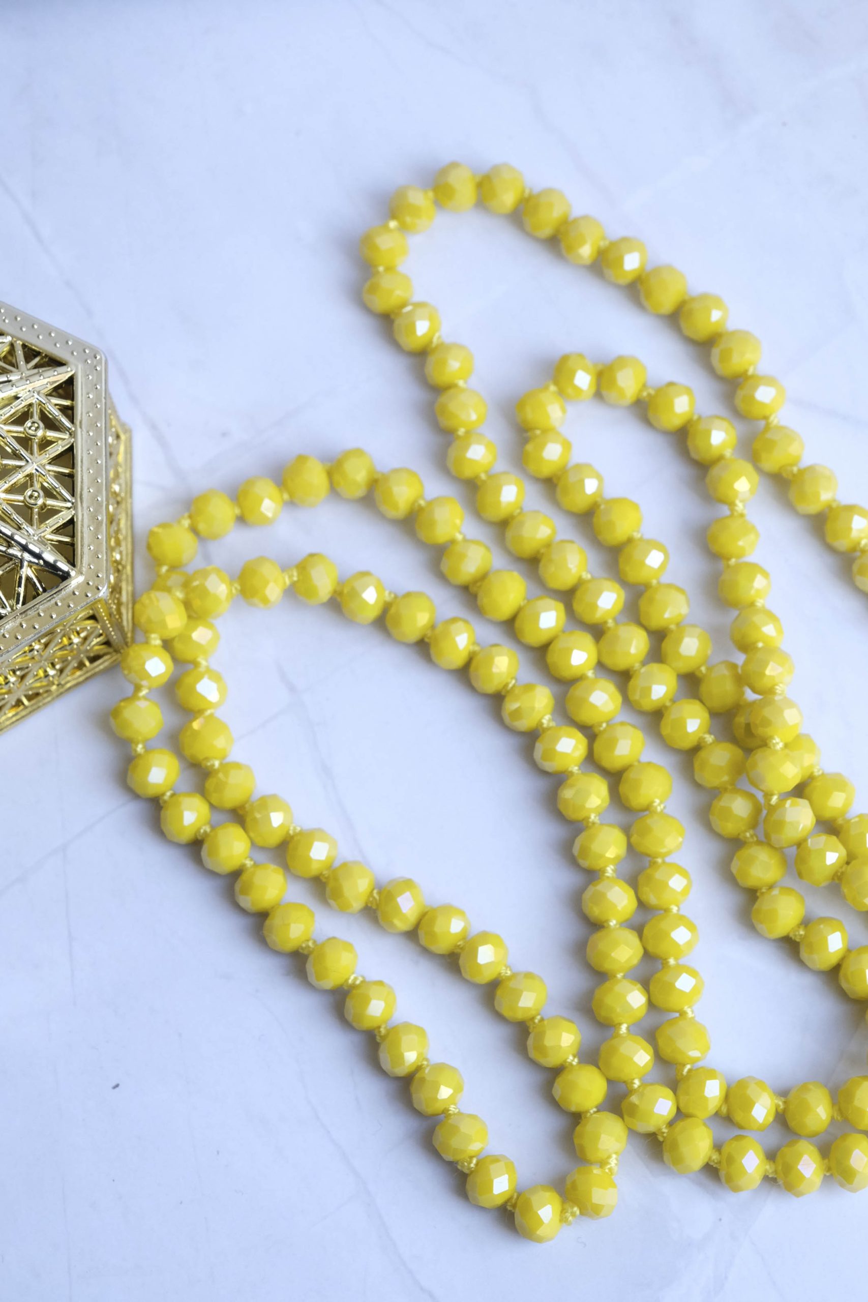 CHARLESTON YELLOW CRYSTAL NECKLACE (3)