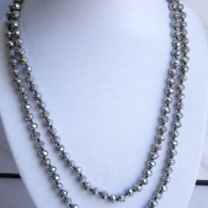 Collana Charleston con Cristalli Grigio