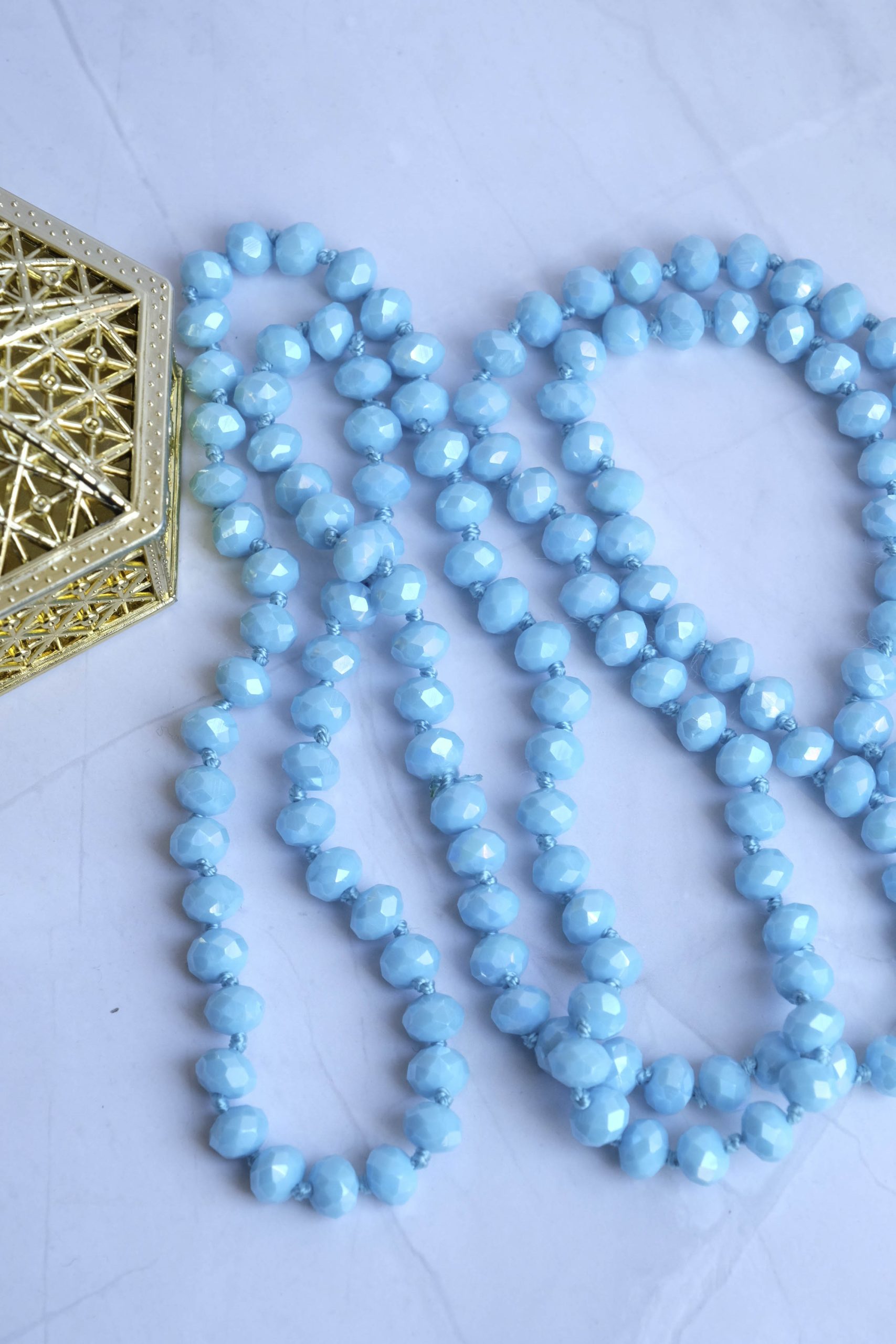 CHARLESTON NECKLACE TURQUOISE CRYSTALS (4)