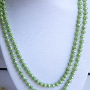 Collana Charleston con Cristalli Verde Prato