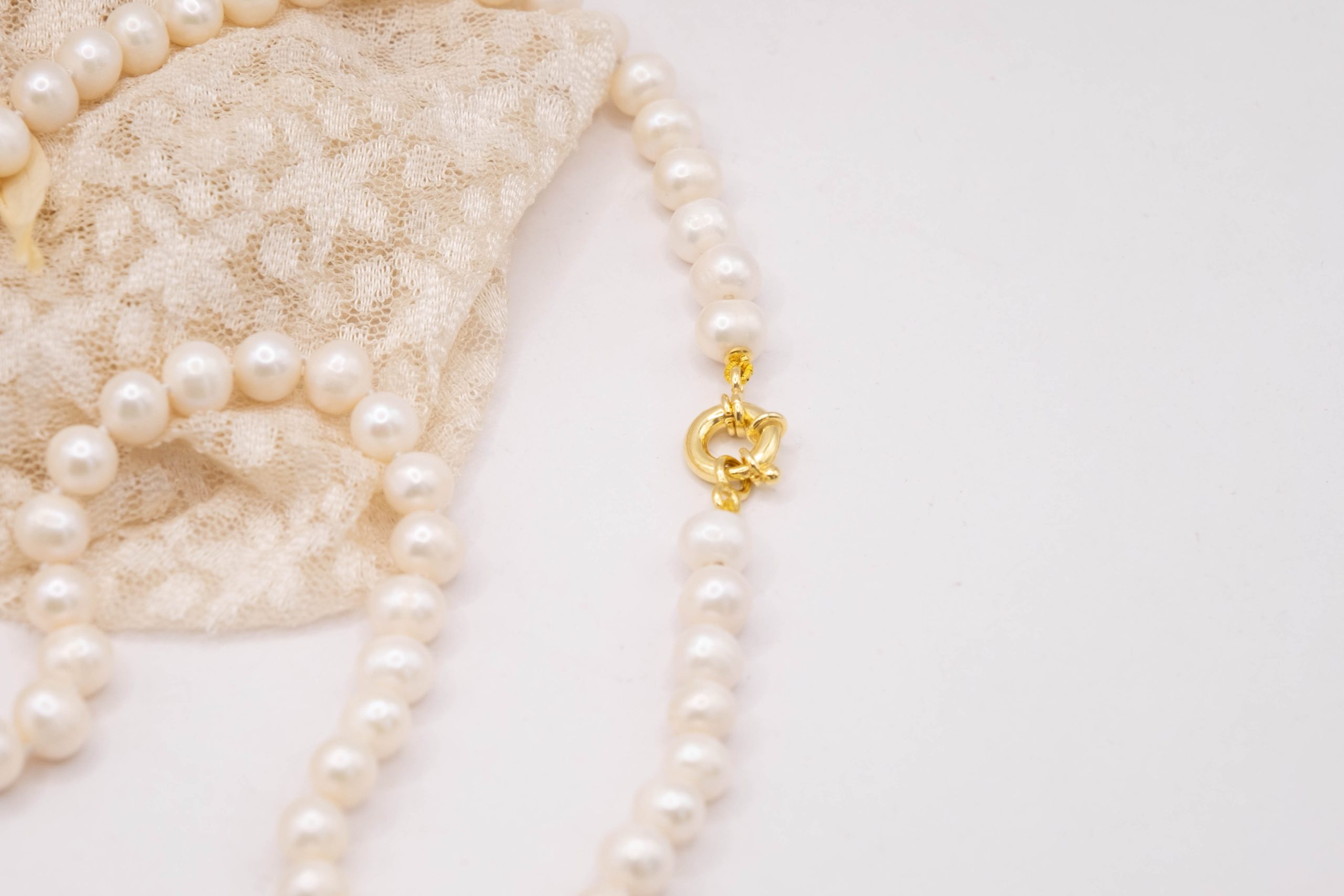 COLLANA PERLE 7 MM ARGENTO 925 PLACCATO ORO (2)