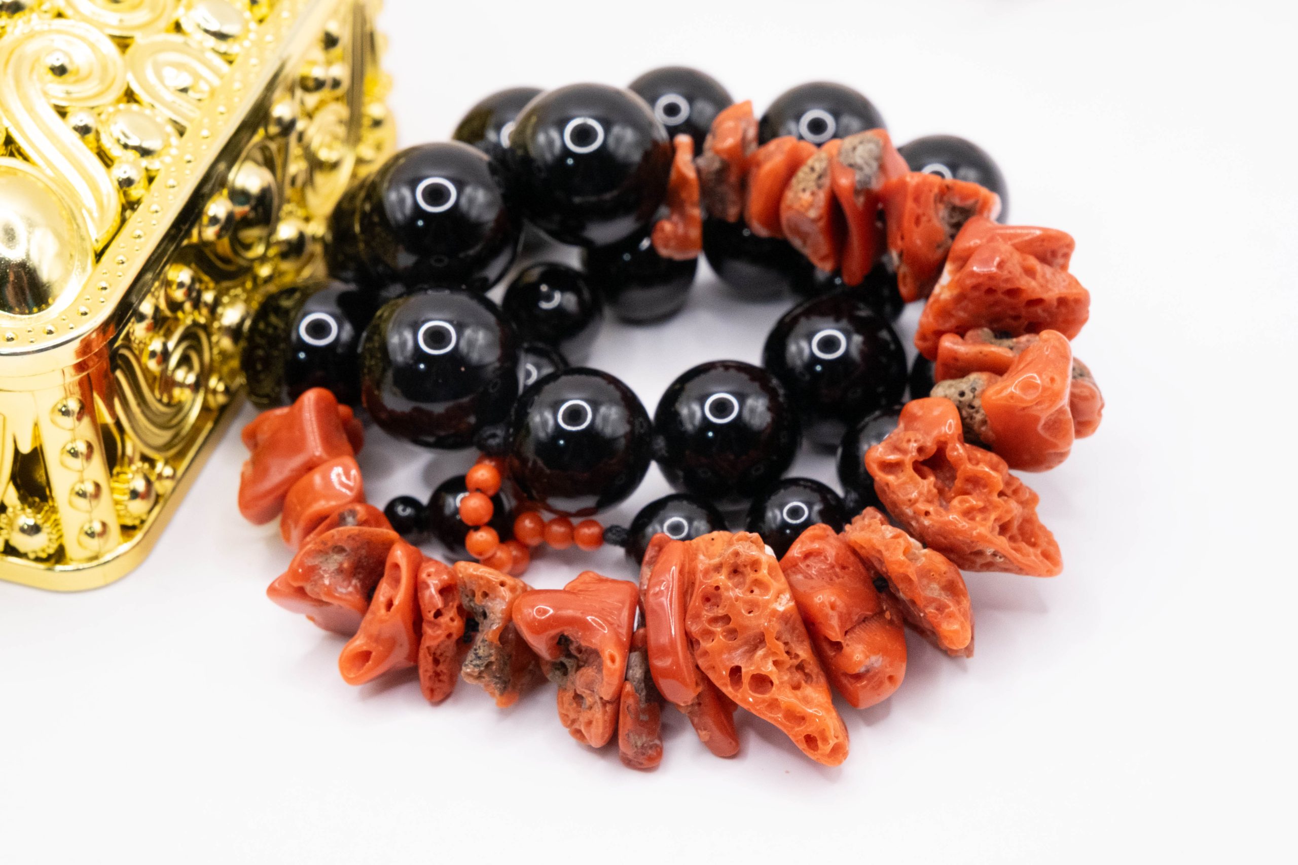 Natural Mediterranean Spongy Coral Necklace Onyx TQ (3)