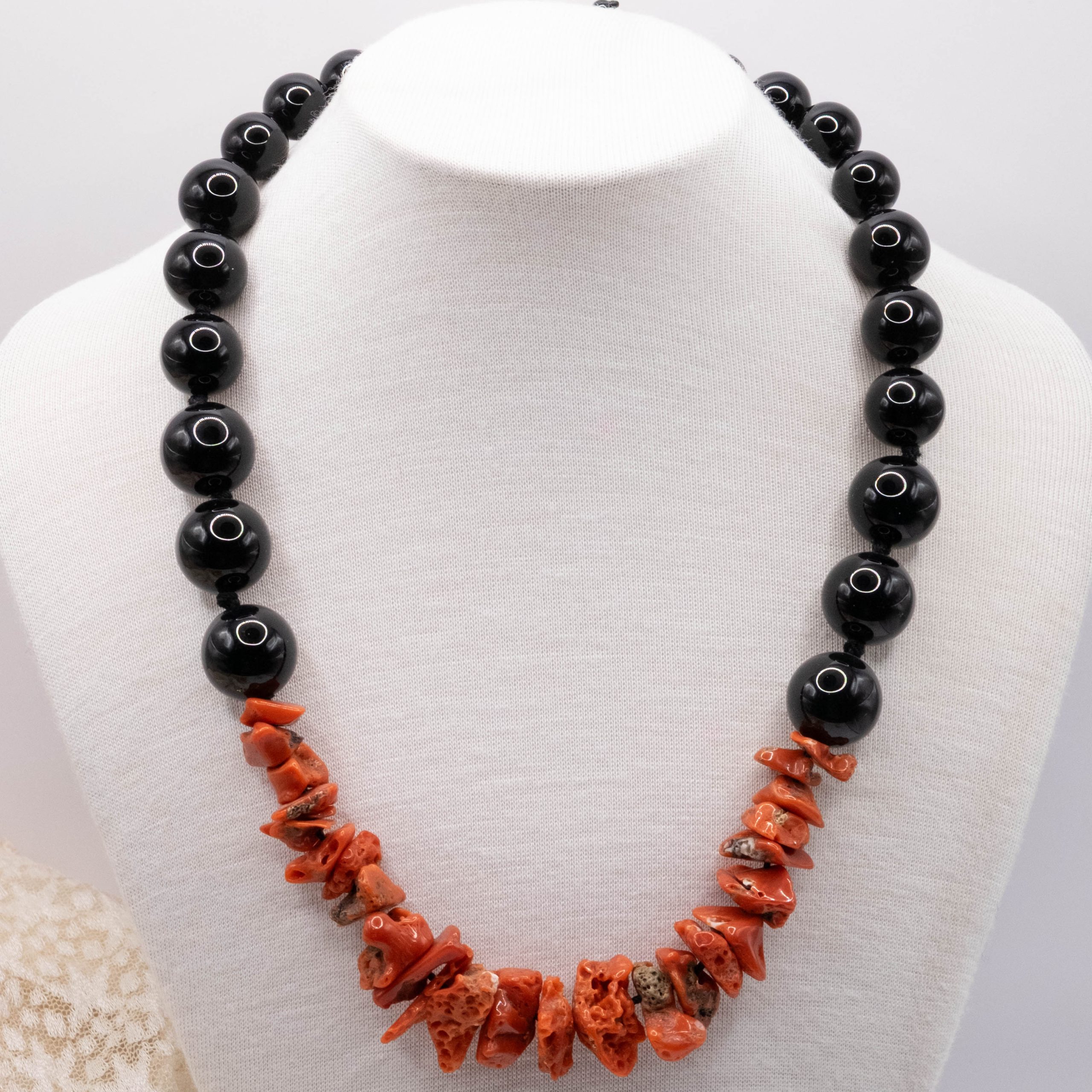 Natural Mediterranean Spongy Coral Necklace Onyx TQ (4)