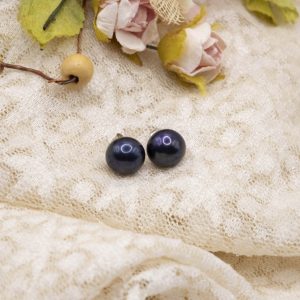 Orecchini perle a lobo grigio peacock 8,5/9 mm Argento 925