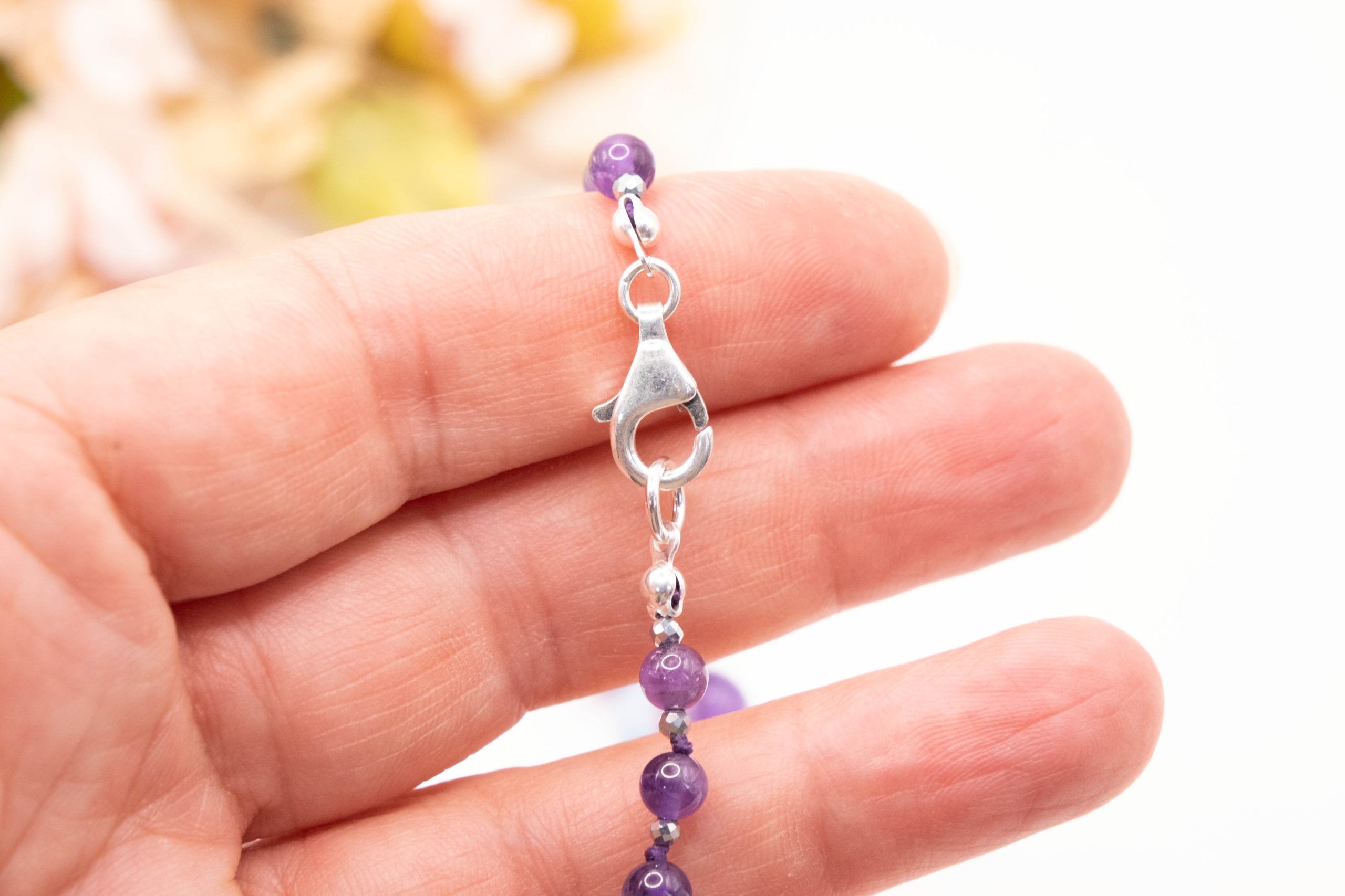 TOP QUALITY HANDMADE AQUAMARINE AND AMETHYST NECKLACE (6)