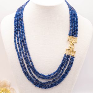 Collana Multifilo Radice di Zaffiro e Argento 925