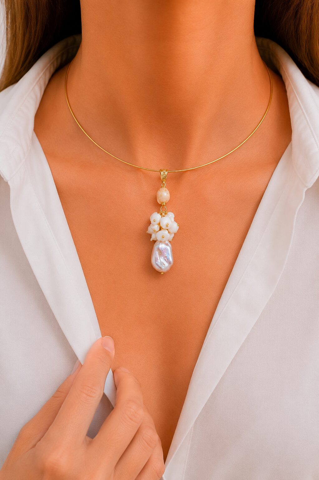 COLLANA-RIGIDA-CON-CIONDOLO-CORALLO-ROSA-E-PERLE-NATURALI