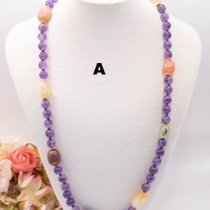 Collana Ametista Top Quality e Pietre Naturali 2 Varianti