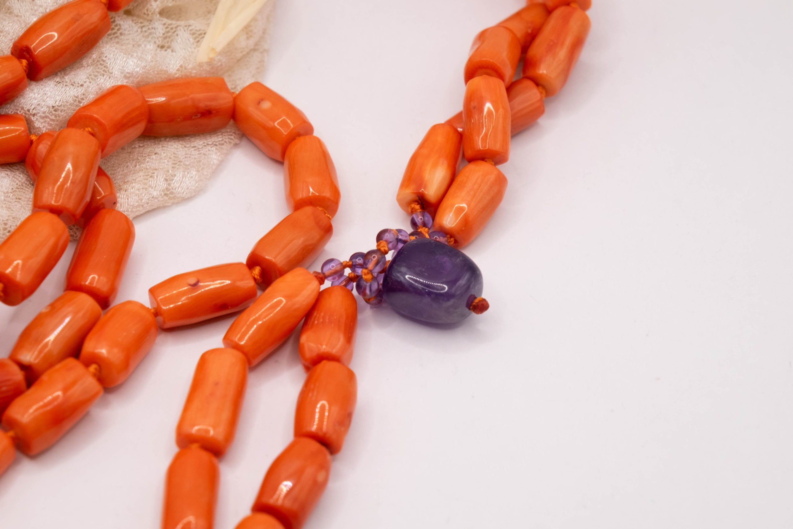 2-STREAMS NECKLACE BAMBOO CORAL TQ NATURAL AMETHYST (3)