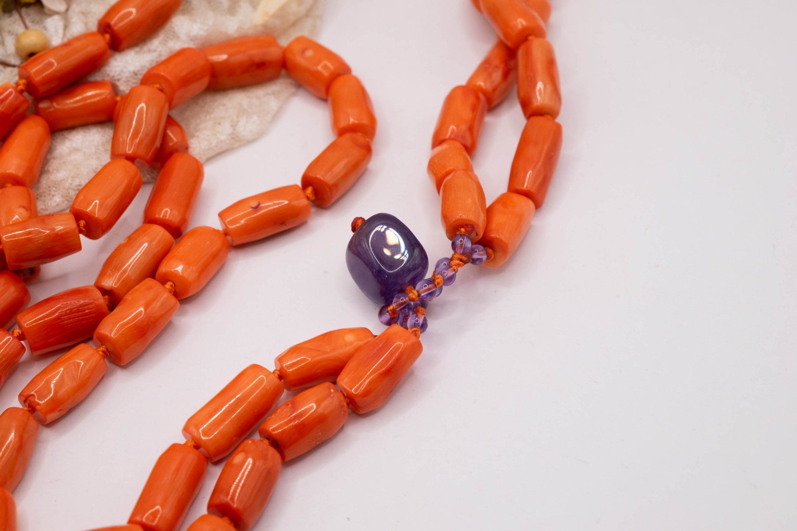 2-STREAMS NECKLACE BAMBOO CORAL TQ NATURAL AMETHYST (6)