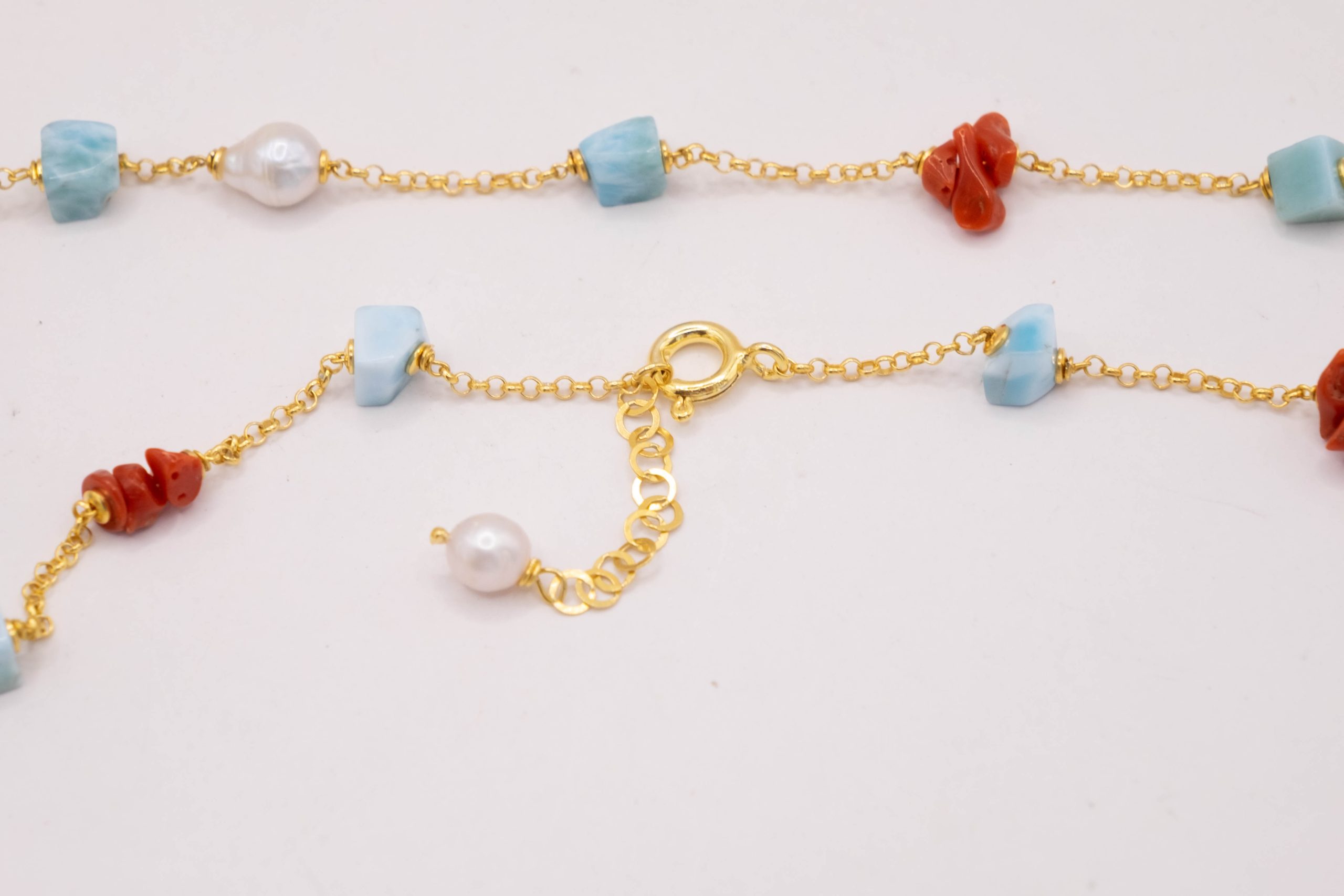 COLLANA ARGENTO PERLE LARIMAR ARTIGIANALE (7)