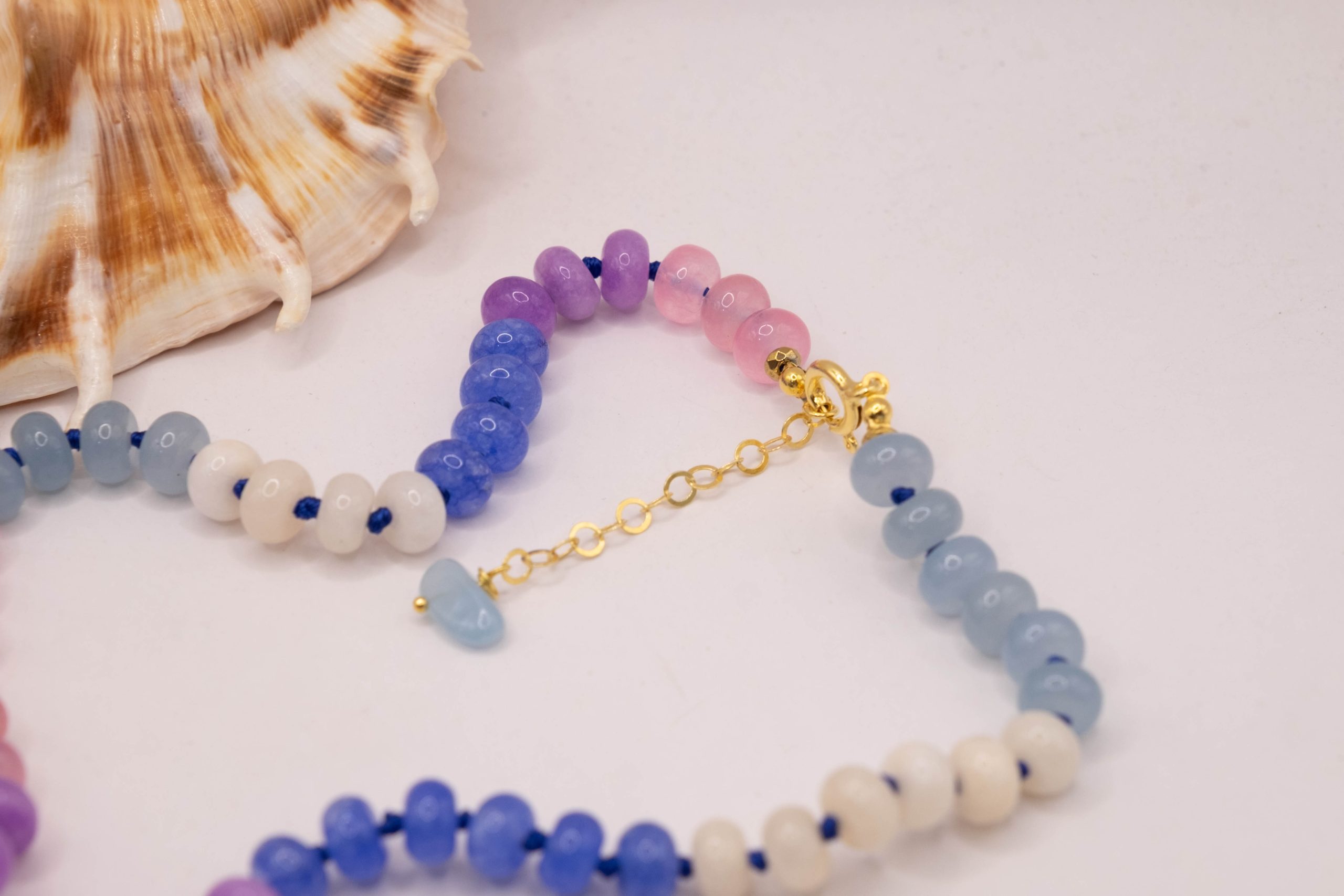 COLLANA RAMO CORALLO CERAMICA DI CALTAGIRONE SICILIANA PIETRE VARIE NATURALI ARGENTO (7)