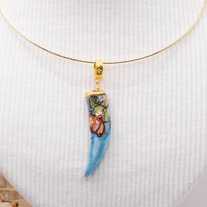 Ciondolo Pendente Corno Portafortuna Ceramica di Caltagirone B