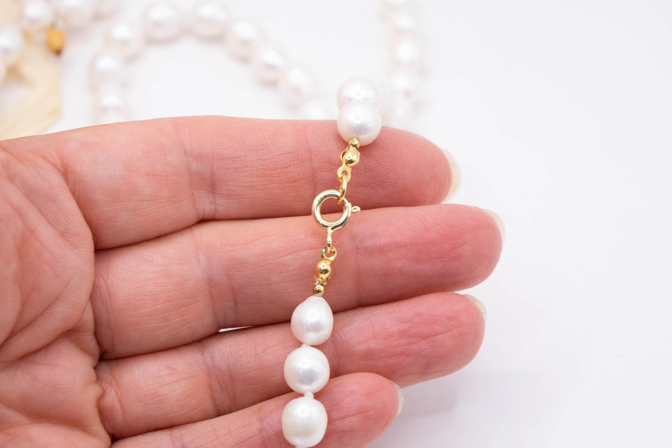 COLLANA PERLE NATURALI CIONDOLI PIETRE DURE ARGENTO DORATO (8)