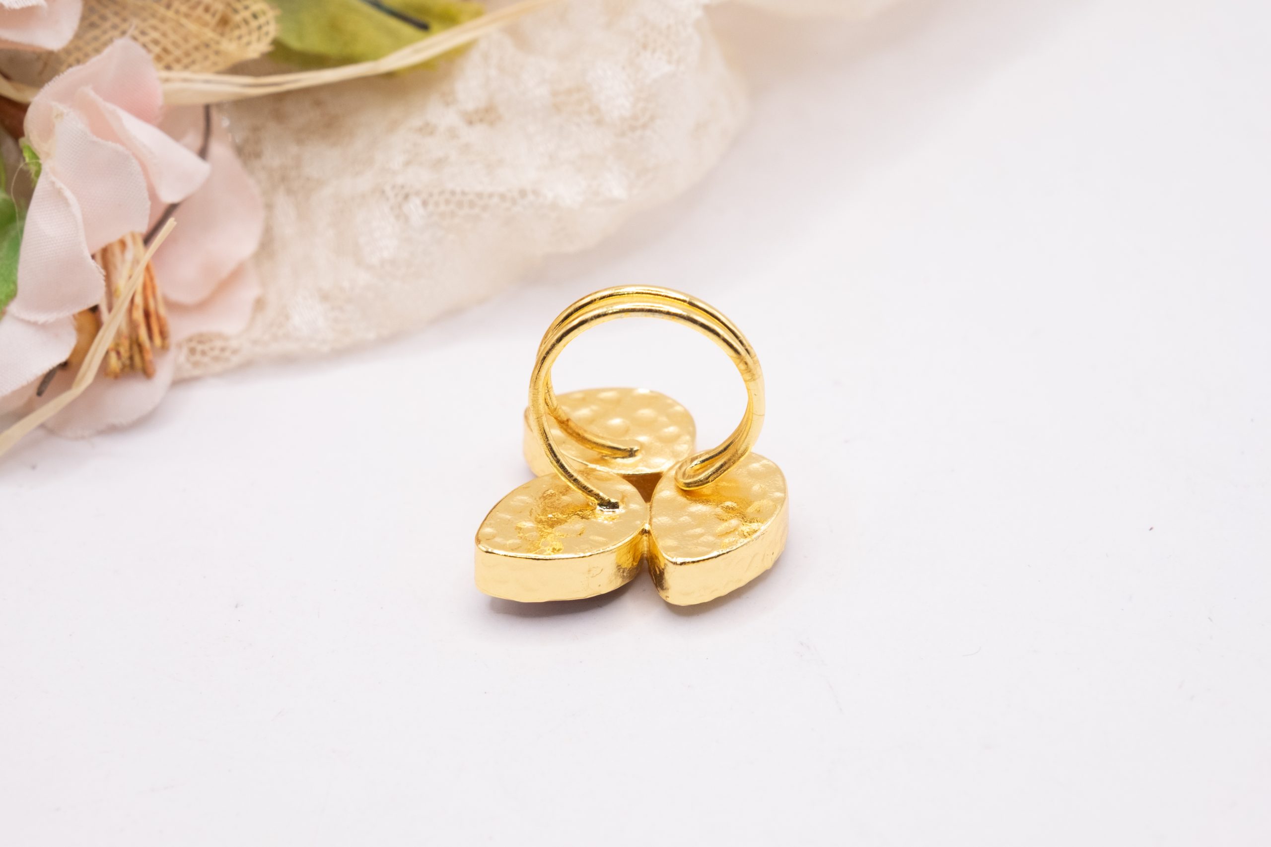 DRUZE RING OF NATURAL STONES BRASS (7)