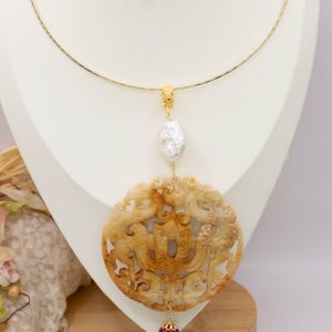 Ciondolo Pendente I COLORI AMBRATI Mandala Pietre Naturali