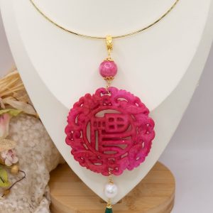 Ciondolo Pendente I COLORI DELL'ELEGANZA 5 Varianti Mandala Pietre Naturali