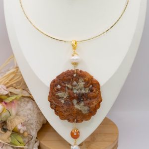 Ciondolo Pendente I COLORI DELLA TERRA V 5 Varianti Mandala Pietre Naturali