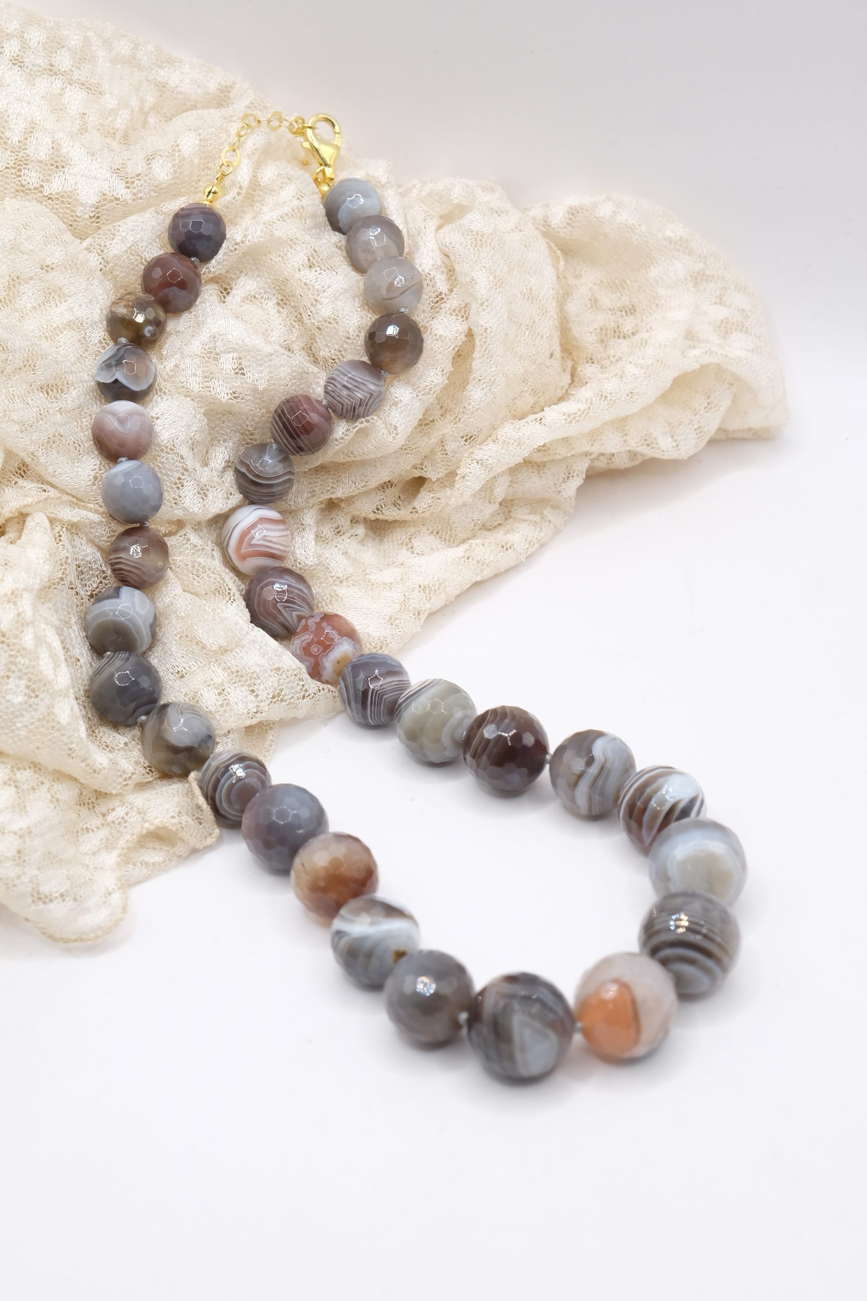 COLLANA AGATA BOTSWANA ARGENTO ARTIGIANALE (4)