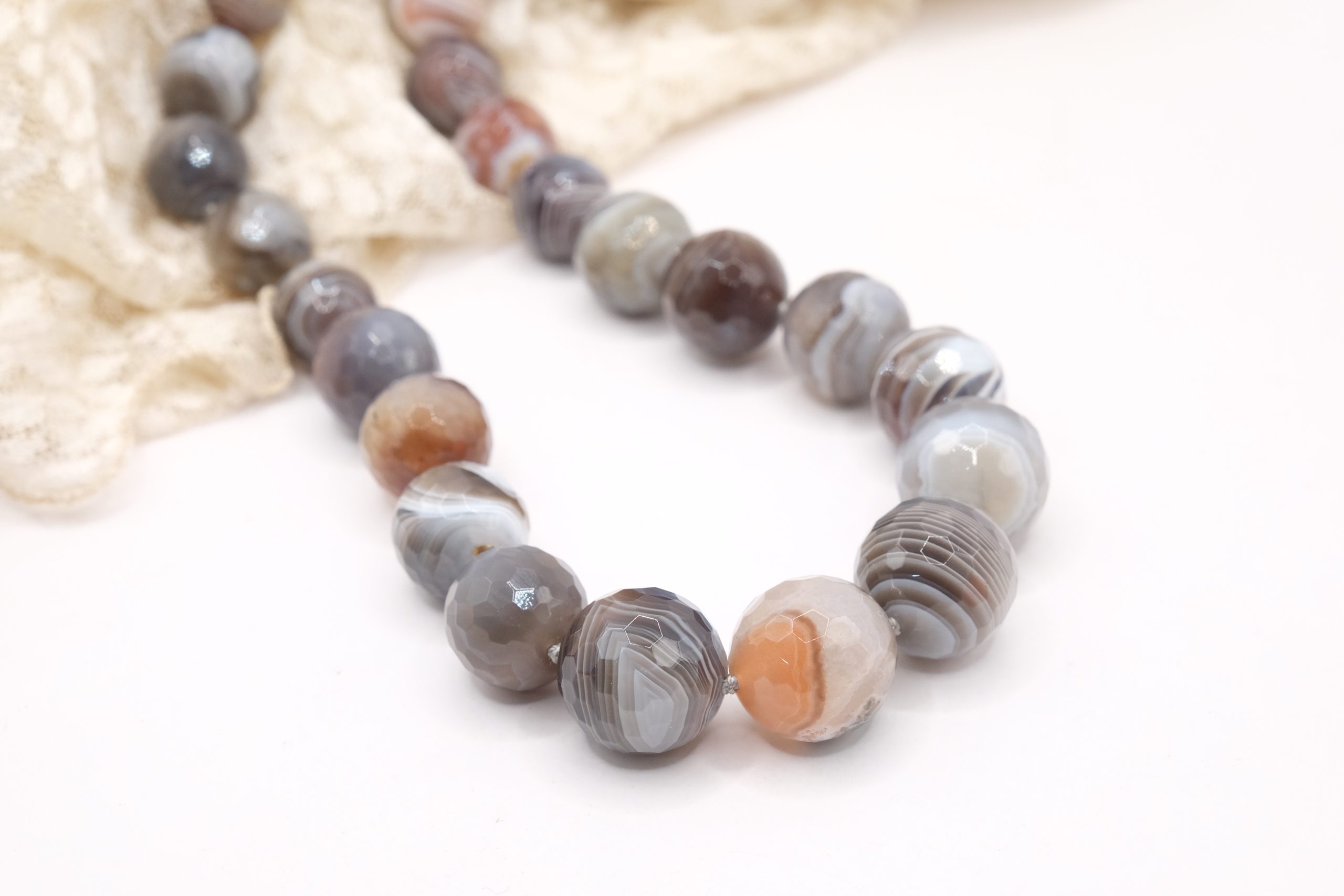 COLLANA AGATA BOTSWANA ARGENTO ARTIGIANALE (5)