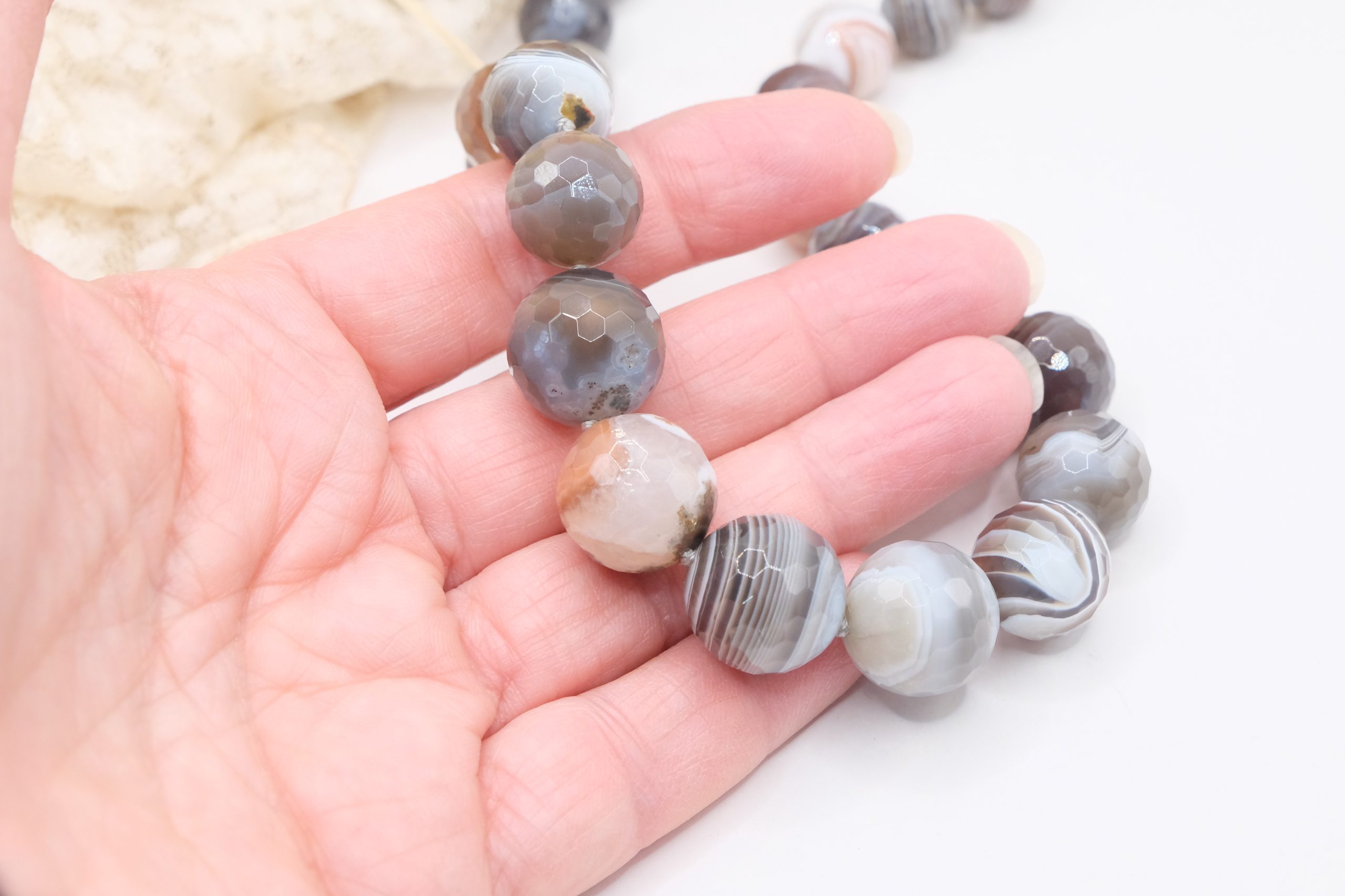 COLLANA AGATA BOTSWANA ARGENTO ARTIGIANALE (7)