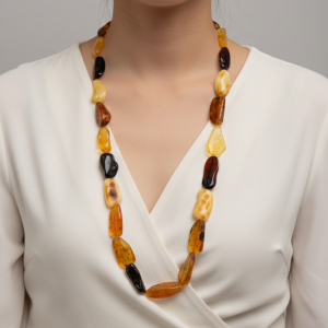 Collana Artigianale Ambra del Baltico Vari Colori Variante B