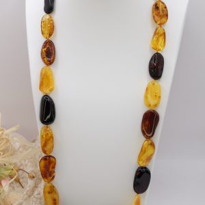 Collana Artigianale Ambra del Baltico Vari Colori Variante C