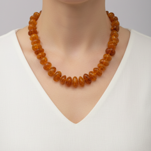 Collana Artigianale Ambra del Baltico Sassi Miele