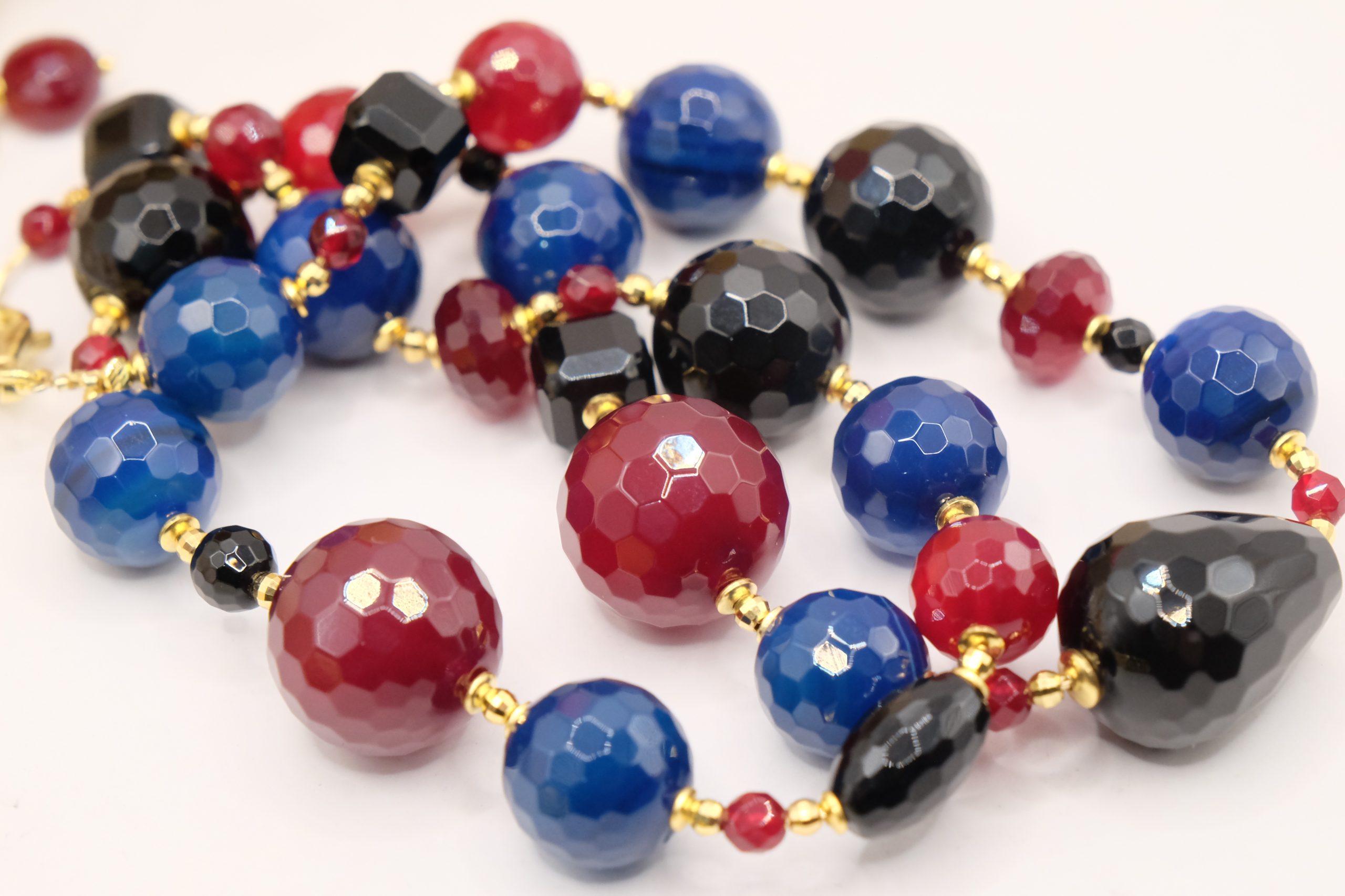 COLLANA GIADA BLU BORGOGNA ONICE ARTIGIANALE (1)