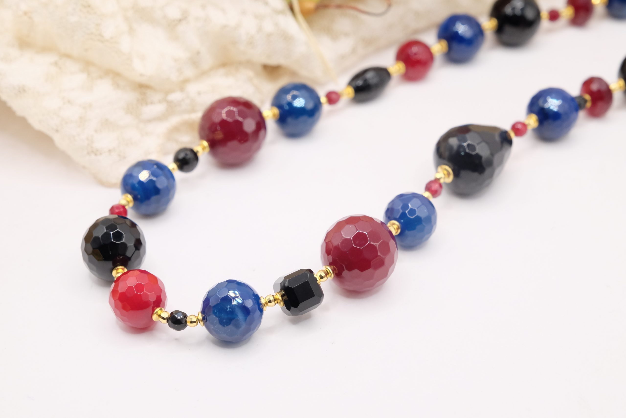 COLLANA GIADA BLU BORGOGNA ONICE ARTIGIANALE (5)