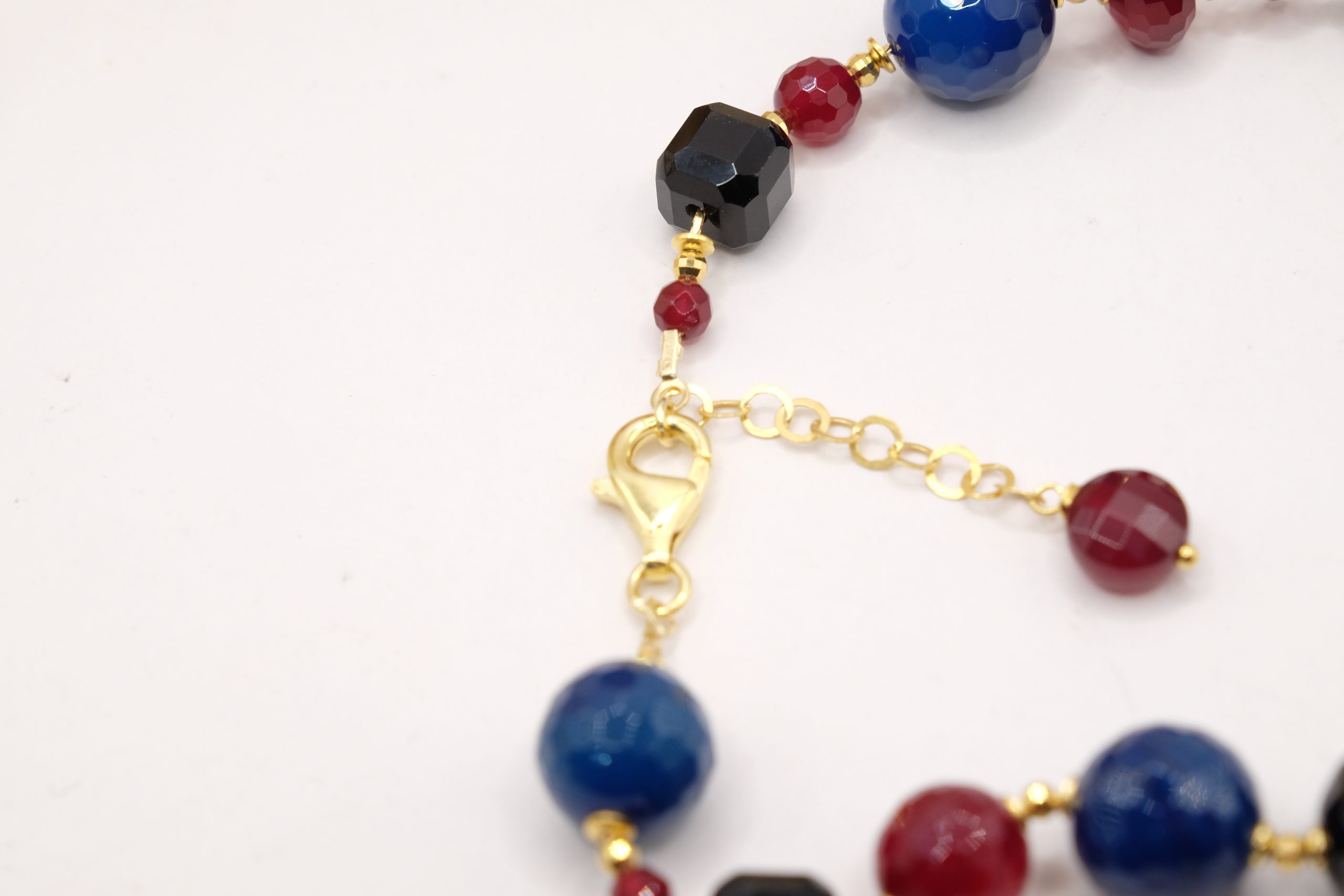 COLLANA GIADA BLU BORGOGNA ONICE ARTIGIANALE (8)