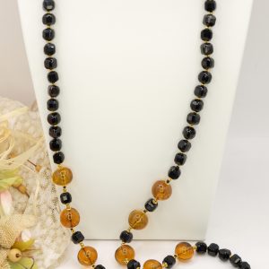 Collana Onice Sfaccettato Ambra del Baltico Ematite