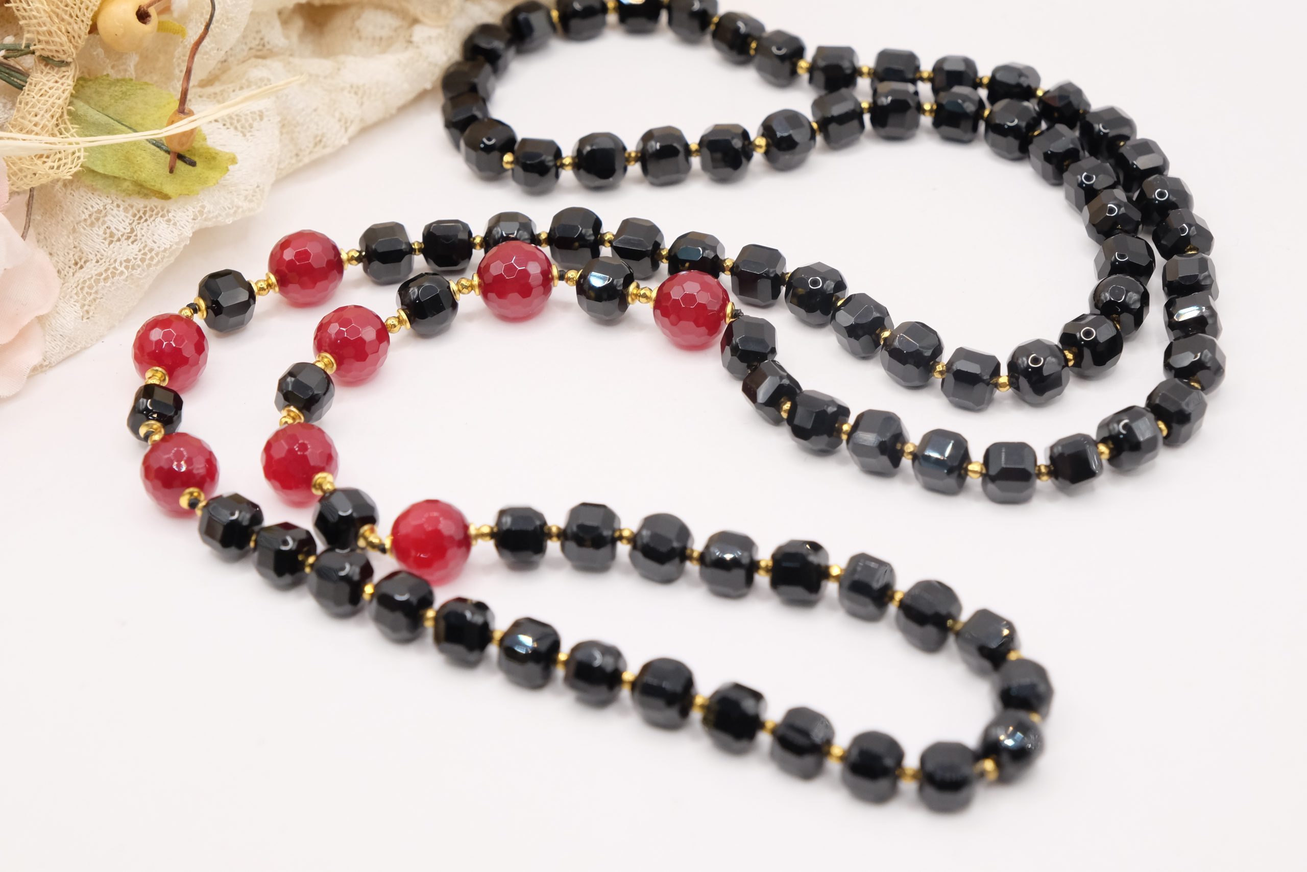 COLLANA ONICE E GIADA BORGOGNA ARTIGIANALE (1)