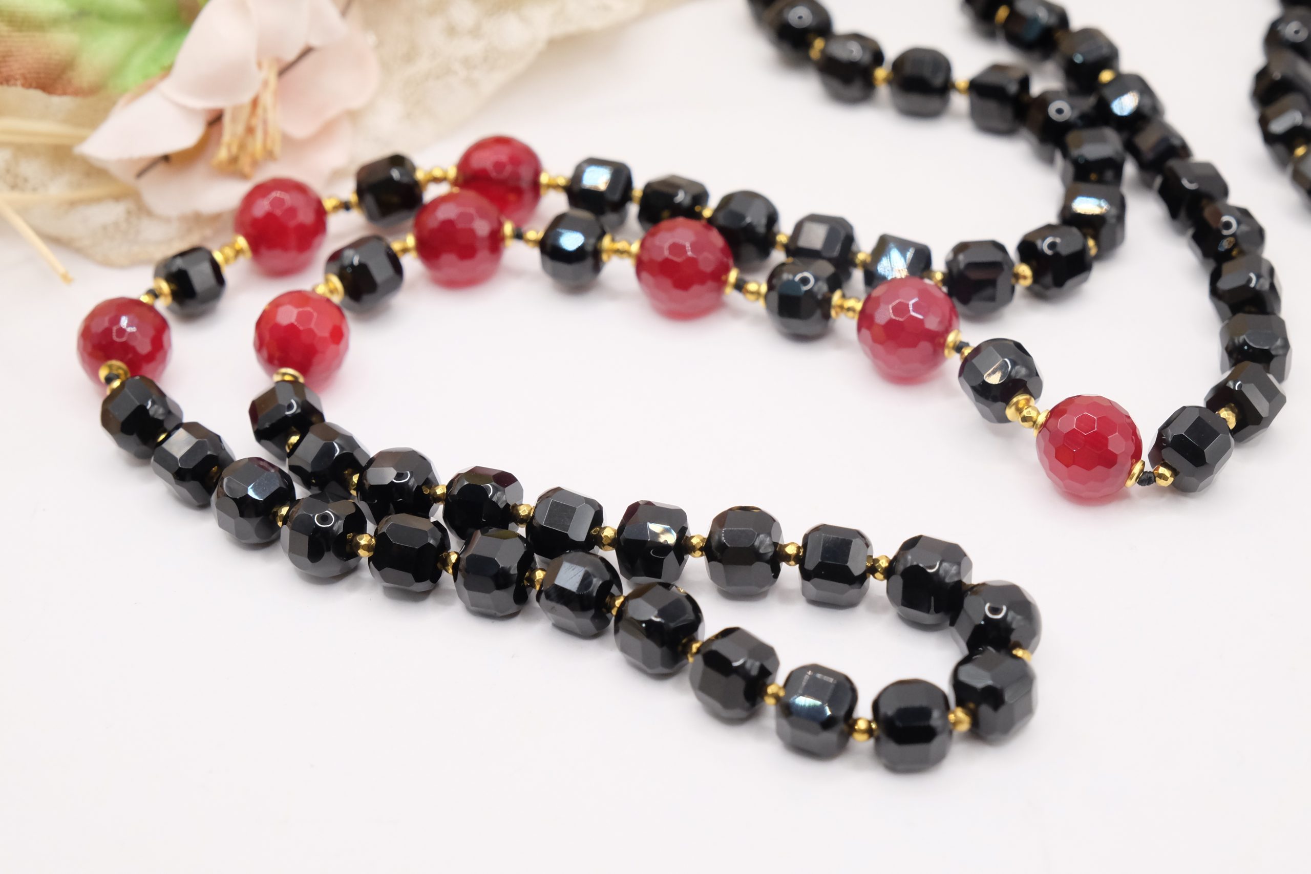 COLLANA ONICE E GIADA BORGOGNA ARTIGIANALE (4)