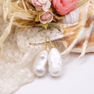 Orecchini Perle Barocche Argento 925 PL oro