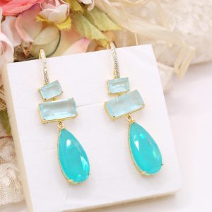 Orecchini Quarzo Goccia Rettangolo 3 Varianti