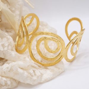 Bracciale Ottone Cerchi Regolabile