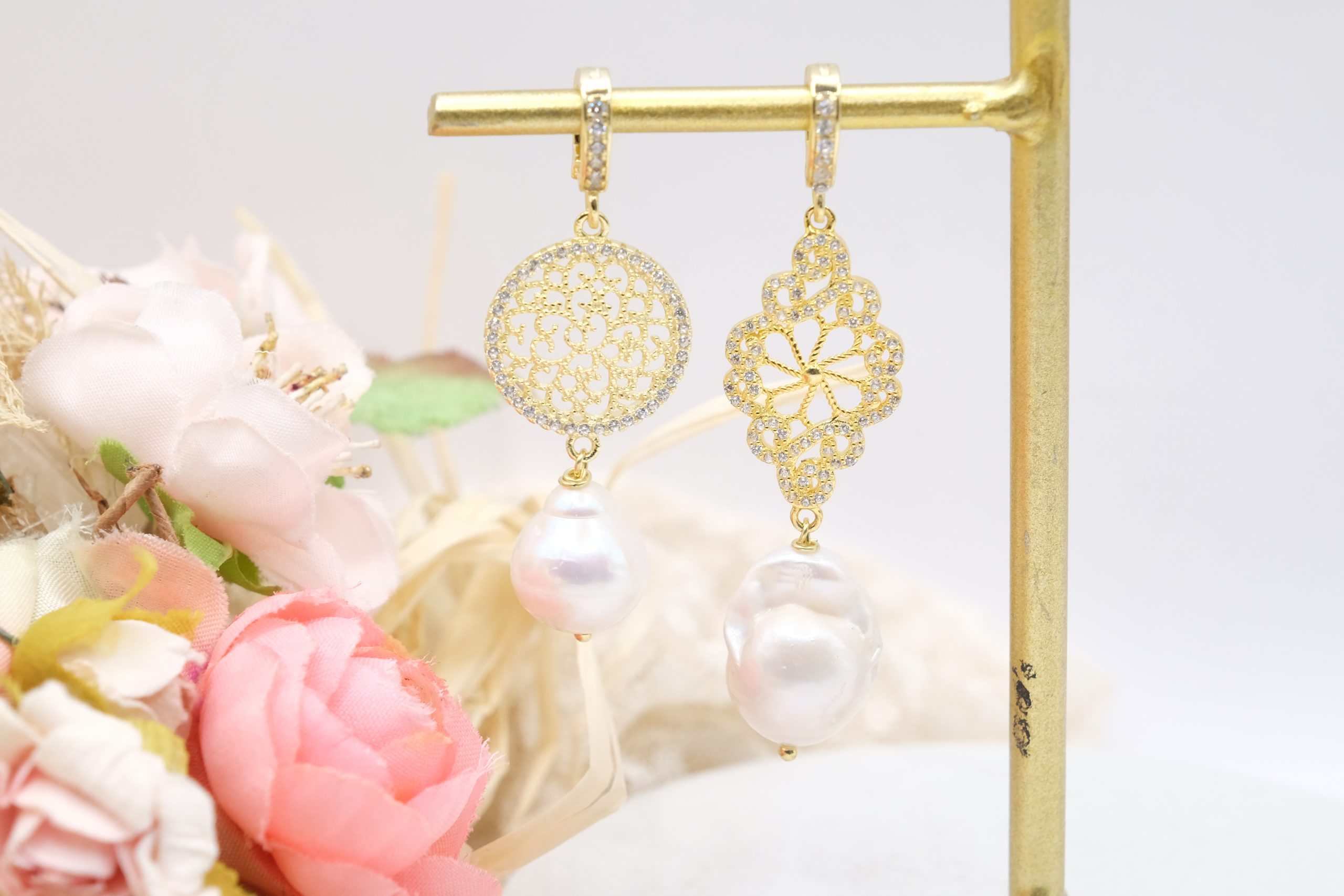 CIONDOLO ARTIGIANALE ARGENTO 925 FILIGRANATO PLACCATO ORO ZIRCONI (1)