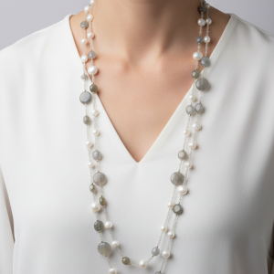 Collana Charleston Chanel Labradorite Perle Ematite