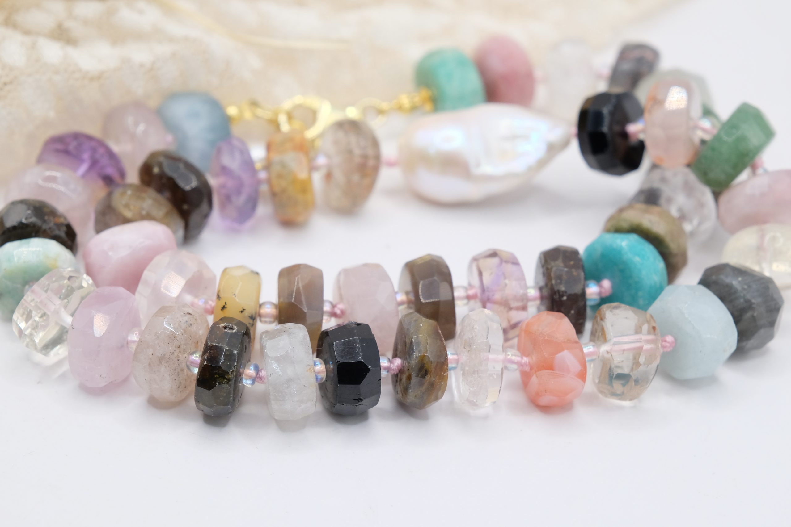 HANDMADE MULTI-GEM NECKLACE 925 SILVER (1)