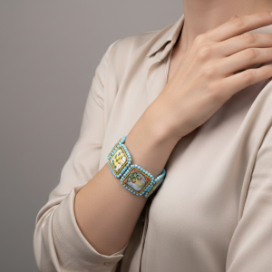 Bracciale Mattonelle Ceramica di Caltagirone Pasta di Turchese