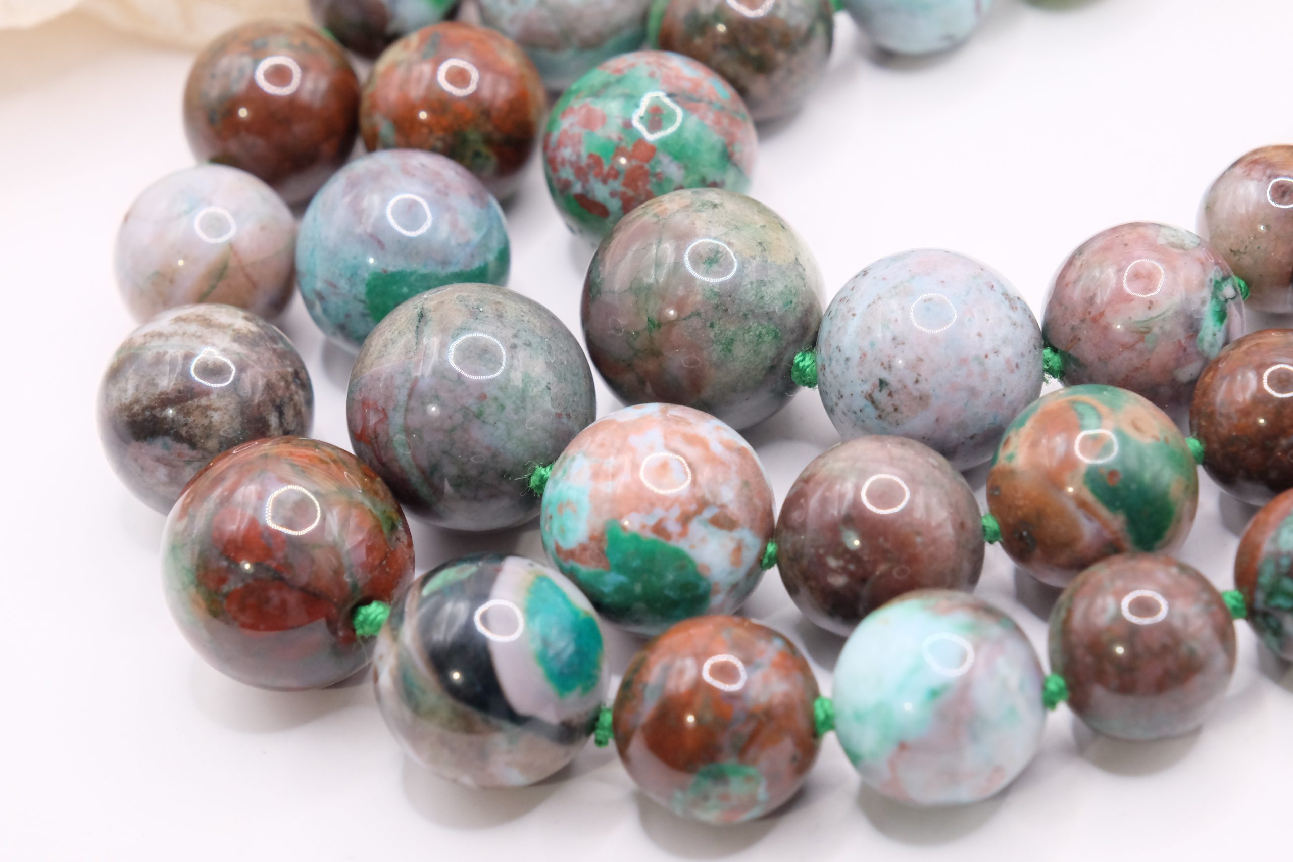 HANDMADE CHRYSOCOLLA NECKLACE 925 SILVER GOLD PLATED (4)