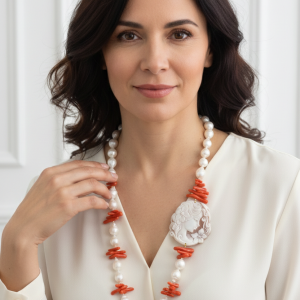 Collana Perle Naturali Cammeo Top Quality Argento Pl Oro 3 Varianti