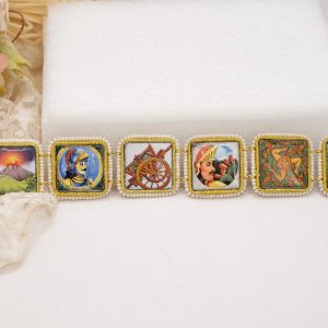 Bracciale Mattonelle Ceramica di Caltagirone Microperle